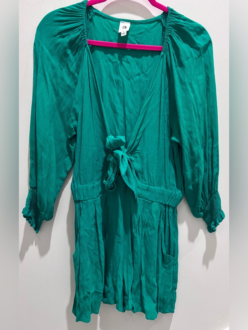 Green Tie-Waist Romper